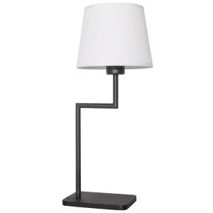 Černobílá kovová stolní lampa Nova Luce Savona  - Výška50 cm- Průměr stínidla 22 cm