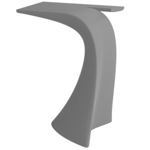 VONDOM Matně šedý plastový barový stůl WING 76 x 50 cm  - Výška100 cm- Šířka 76 cm