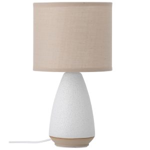 Bílo-béžová kameninová stolní lampa Bloomingville Paprica  - Výška27