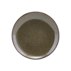House Doctor Hnědozelený kameninový dezertní talíř Lake 15 cm  - Průměr15 cm- Talíř Kamenina