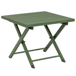 Zelený hliníkový zahradní odkládací stolek Bizzotto Taylor 44 x 43 cm  - Výška36 cm- Šířka 44 cm