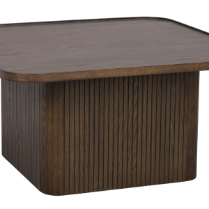 Hnědý dubový konferenční stolek ROWICO SULLIVAN 80 x 80 cm  - Výška40 cm- Šířka 80 cm