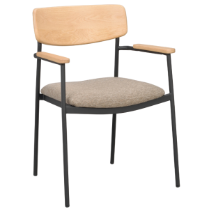 Dubová jídelní židle ROWICO MAYMONT s područkami  - Výška83 cm- Šířka 59 cm
