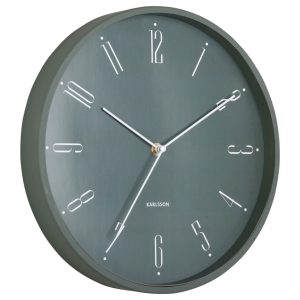 Time for home Zelené nástěnné hodiny Grand 30 cm  - Průměr30 cm- Tloušťka 4 cm