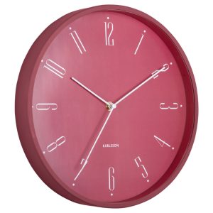 Time for home Růžové nástěnné hodiny Grand 30 cm  - Průměr30 cm- Tloušťka 4 cm