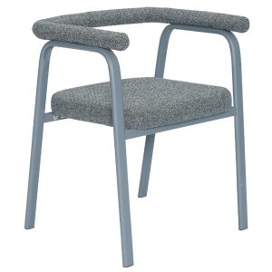 Šedá čalouněná jídelní židle Hübsch Ecto  - Výška72 cm- Šířka 58 cm