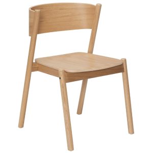 Dubová jídelní židle Hübsch Oblique  - Výška80 cm- Šířka 55 cm