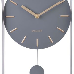 Designové kyvadlové nástěnné hodiny Karlsson KA5796GY 33cm