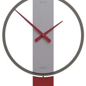Hodiny CalleaDesign 11-011-65 Pendulum Kurt 54 cm rubín