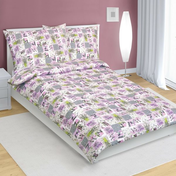 Bellatex Bavlněné povlečení Patchwork lila