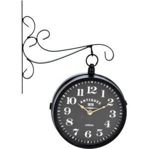 Kovové nástěnné hodiny Clemente černá