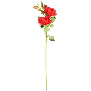 Umělý svazek Růže se dvěma květy a poupětem