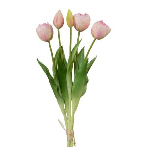Umělý svazek tulipánů světle růžová