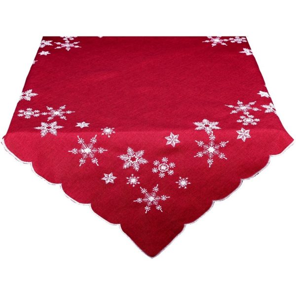Forbyt Vánoční ubrus Hvězdičky červená  - Velikost40 x 140 cm- Barva červená