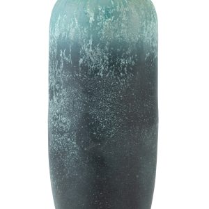 Azurová keramická dekorační váza Vintage - Ø 35*93cm J-Line by Jolipa  - -