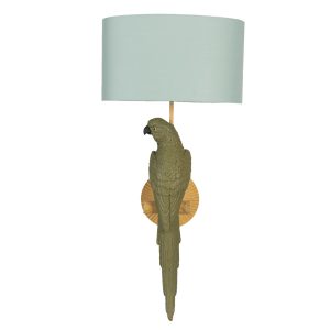 Barevná nástěnná lampa s papouškem Perroquet – Ø 23*44 cm E27 /max 1*60W Clayre & Eef  - -