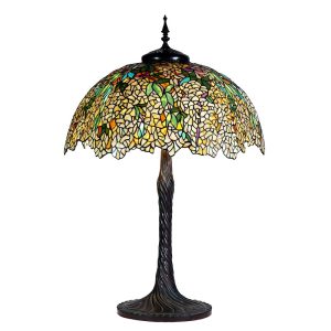 Barevná stolní lampa Tiffany Betania - Ø 56x83 cm E27/Max 3x60W Clayre & Eef  - -