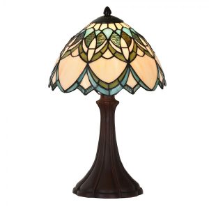 Barevná stolní lampa Tiffany Delafosse - Ø 25*42 cm Clayre & Eef  - -