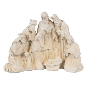 Béžová antik dekorace socha Betlém - 42*19*32 cm Clayre & Eef  - -