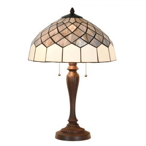 Béžová stolní lampa Tiffany Elegantico - Ø 40*58 cm Clayre & Eef  - -