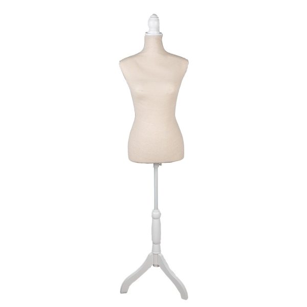 Béžovo-bílá dekorace figurína Mannequin - 37*22*168 cm Clayre & Eef  - -