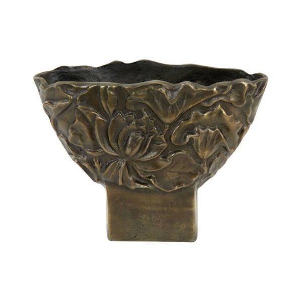 Bronzová antik kovová váza Palesa antique bronze L - 34*13*24 cm Light & Living  - -