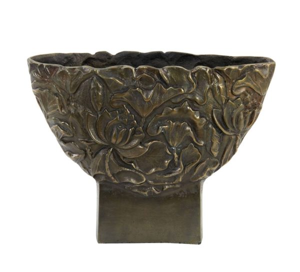 Bronzová antik kovová váza Palesa antique bronze XL - 45*14*34 cm Light & Living  - -