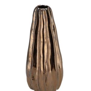 Bronzová antik metalická keramická váza Vawy stone - 13*30 cm daan kromhout  - -