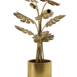 Bronzová antik stolní lampa květina Monstera bronze - 53*18*67 cm / E27 Light & Living  - -