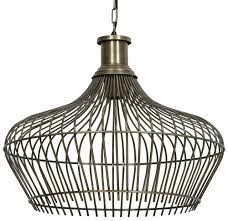 Bronzově kovová lampa Maronka Antik - Ø 41*40 cm Light & Living  - -