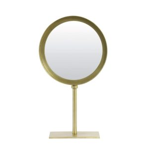 Bronzové kulaté stolní zrcadlo Lure antik bronze - 20*10*35 cm Light & Living  - -