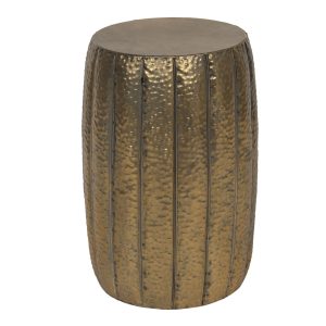 Bronzový dekorační kovový odkládací stolek Alicce -  Ø 33*50 cm Clayre & Eef  - -