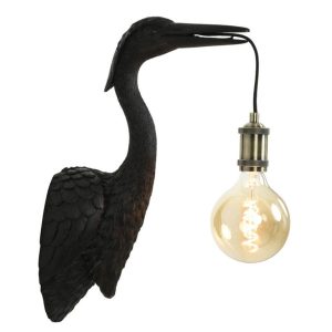 Černá antik nástěnná lampa jeřáb Crane - 30*16*48 cm / E27 Light & Living  - -