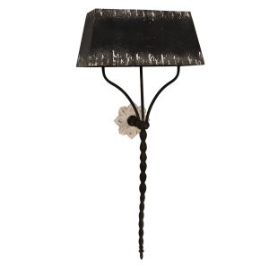 Černá antik nástěnná lampa Vinnia - 55*28*124 cm E27/max 3*60W Clayre & Eef  - -