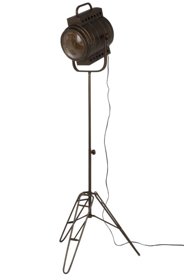 Černá kovová stojací lampa Industrial - 60*50*170cm J-Line by Jolipa  - -