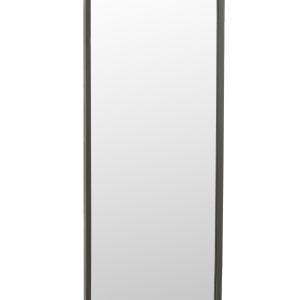Černé antik nástěnné zrcadlo v kovovém rámu Matt Black - 120*3*40 cm J-Line by Jolipa  - -