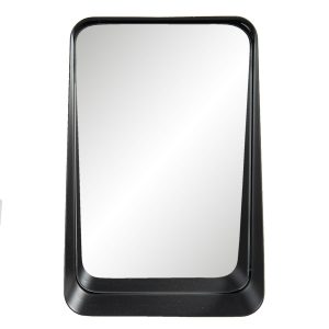 Černé kovové zrcadlo se spodní poličkou - 19*10*29 cm Clayre & Eef  - -