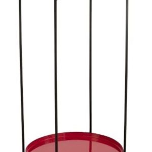 Červený kovový odkládací stolek Cerise - 32*8*60 cm J-Line by Jolipa  - -