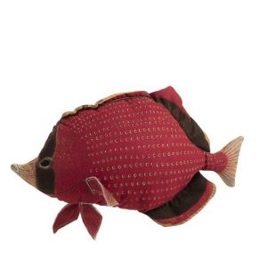 Červený polštář Fish Dory - 62*15*33cm J-Line by Jolipa  - -