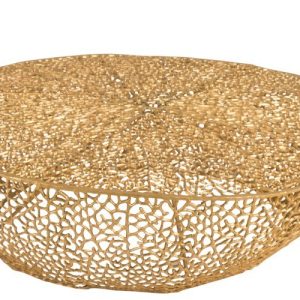 Coffee stolek Koral gold - 114*112*30cm J-Line by Jolipa  - -