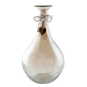 Dekorativní skleněná váza s popraskáním - Ø21*38 cm Clayre & Eef  - -