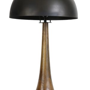 Dřevěná stolní lampa Jovany oil - Ø40*72cm / E27 Light & Living  - -