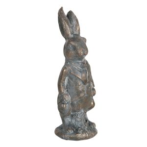Hnědá metalická dekorace králíka Métallique - 4*4*11 cm Clayre & Eef  - -