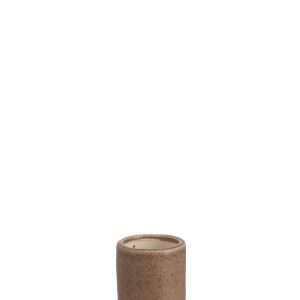 Hnědo krémová váza - 7*7*12 cm J-Line by Jolipa  - -