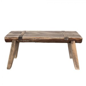 Hnědý antik dřevěný stolek na květiny - 38*17*17 cm Clayre & Eef  - -