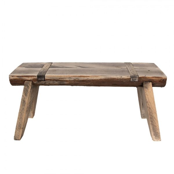 Hnědý antik dřevěný stolek na květiny - 38*17*17 cm Clayre & Eef  - -