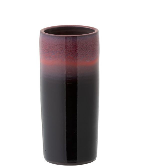 Keramická černo-červená váza Transition - Ø 15*35 cm J-Line by Jolipa  - -