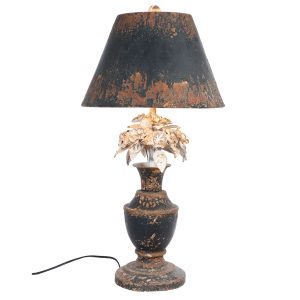 Kovová stolní vintage lampa s patinou - Ø 36*73 cm / E27 60W Clayre & Eef  - -