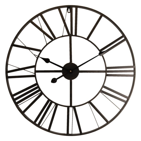 Kovové hodiny s římskými číslicemi - Ø 60*4 cm Clayre & Eef  - -