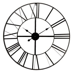 Kovové hodiny s římskými číslicemi - Ø 80*4 cm Clayre & Eef  - -
